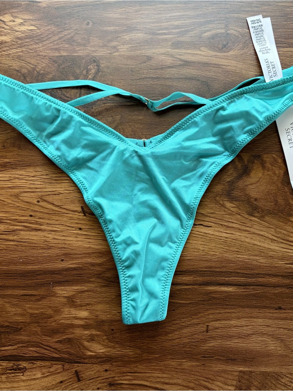 Victoria's Secret Aqua High-Leg Thong Bikini Bottom